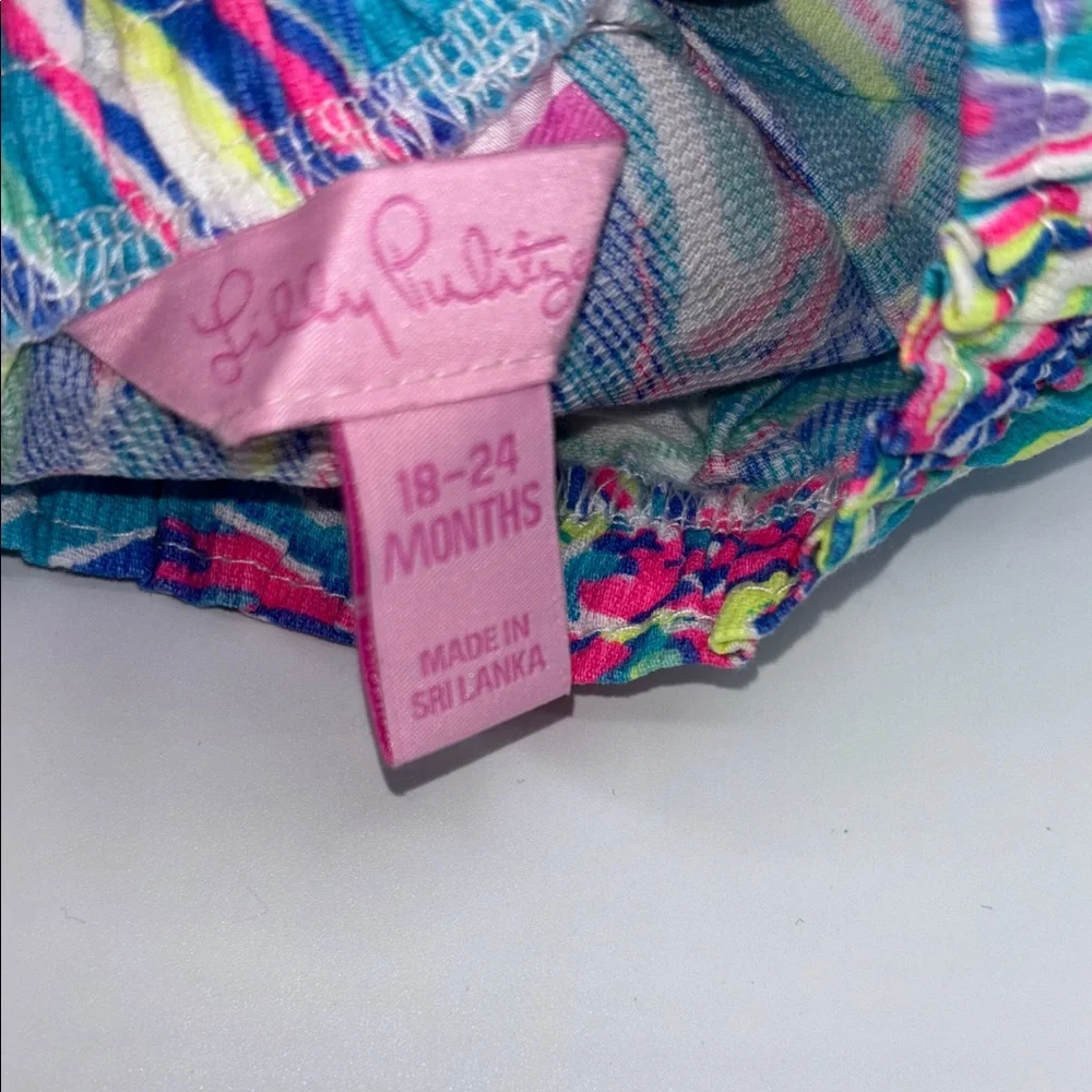 NWOT 2PC Lilly Pulitzer Vibrant Neon Infant 12-18M Diaper Covers